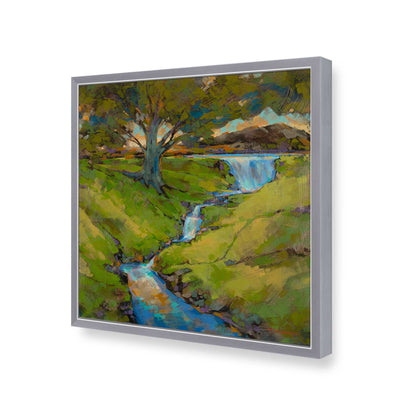 [Color:Polished Chrome], Picture of art in a Polished Chrome frame of the corner