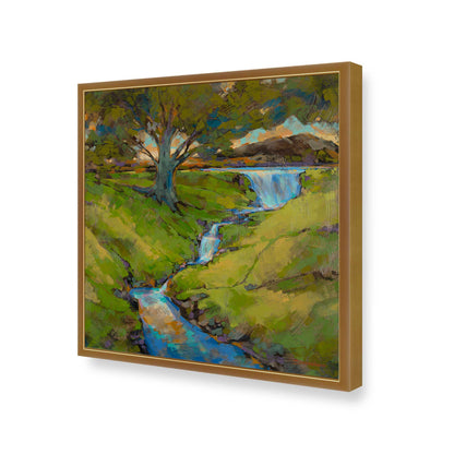 [Color:Polished Gold], Picture of art in a Polished Gold frame of the corner
