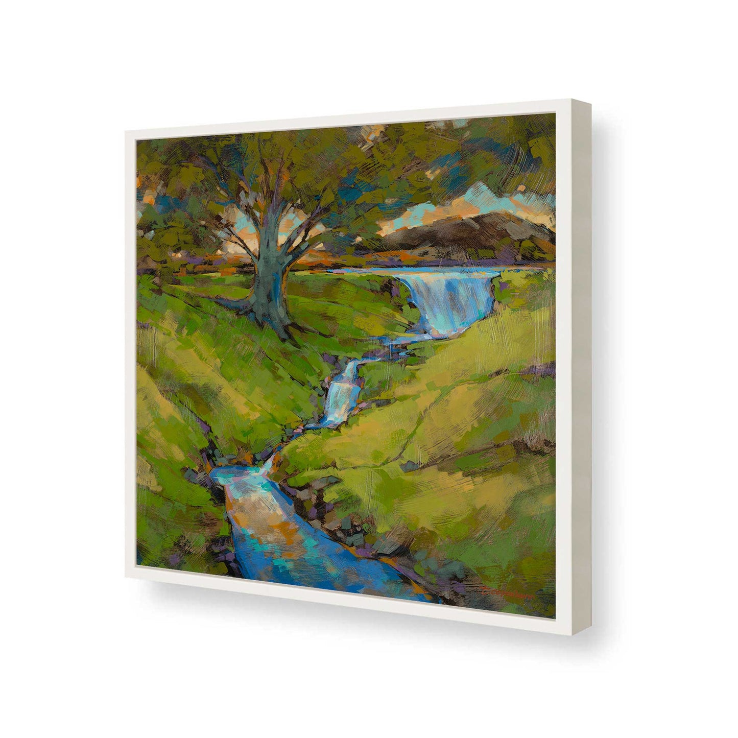 [Color:Opaque White], Picture of art in a Opaque White frame of the corner