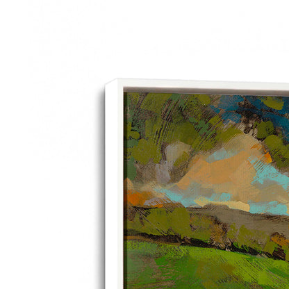 [Color:Opaque White], Picture of art in a White frame at an angle