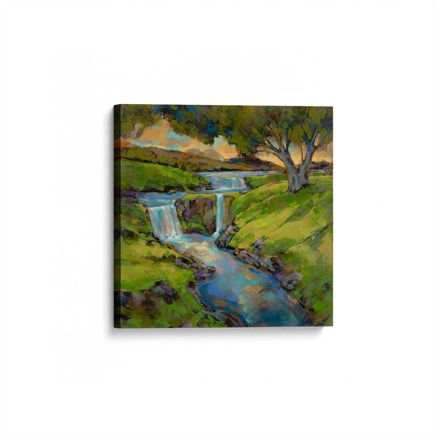 [Color:Stretched Canvas], Picture of art at an angle