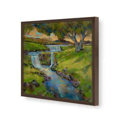 [Color:Espresso], Picture of art in a Espresso frame of the corner