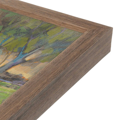 [Color:Walnut], Picture of art in a Walnut frame at an angle