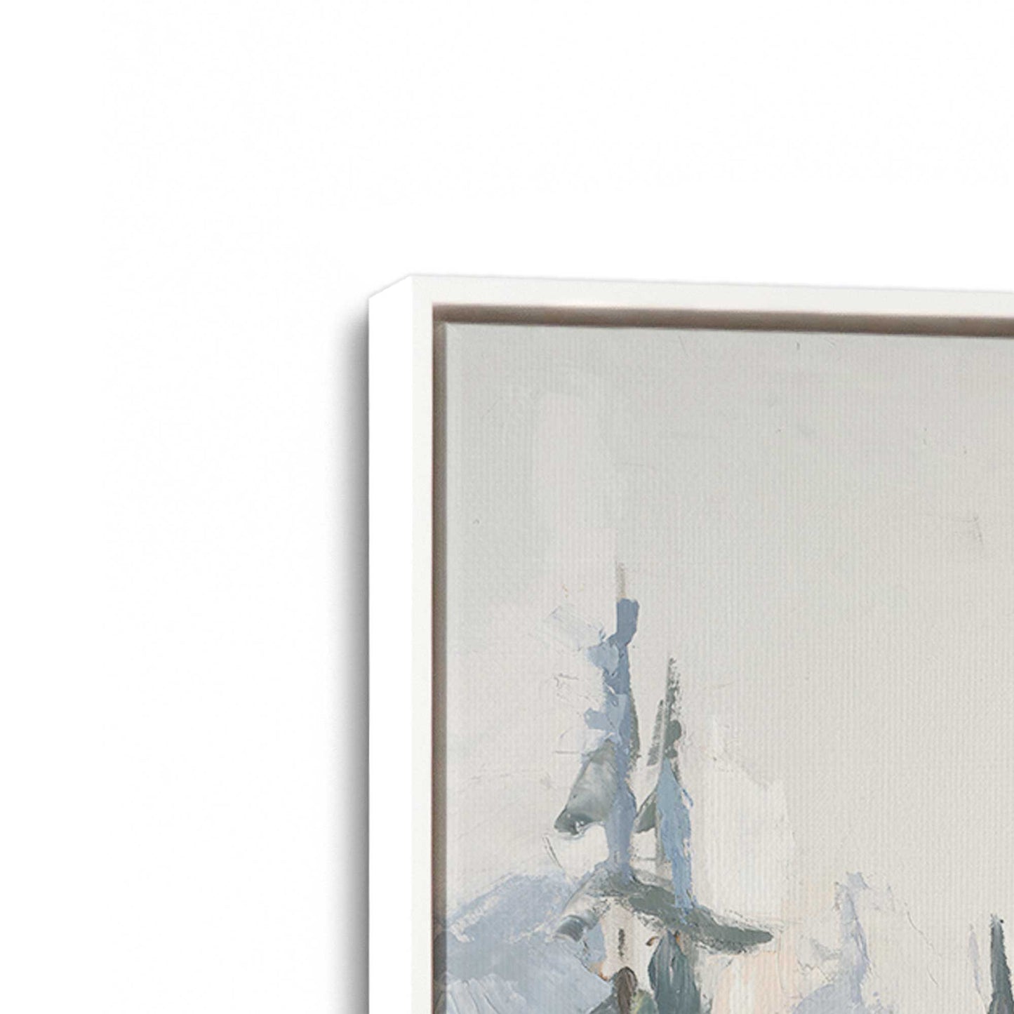 [Color:Opaque White], Picture of art in a White frame at an angle