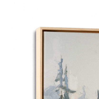 [Color:American Maple], Picture of art in a American Maple frame at an angle