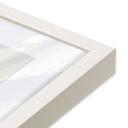 [Color:Opaque White], Picture of art in a Opaque White frame at an angle