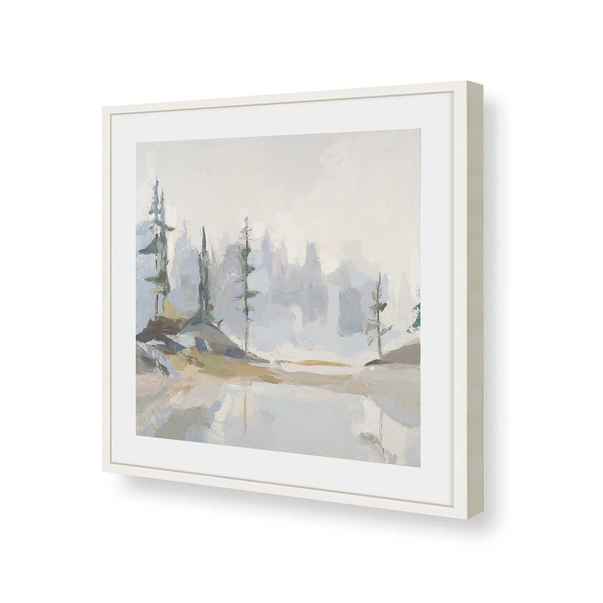 [Color:Opaque White], Picture of art in a Opaque White frame of the corner