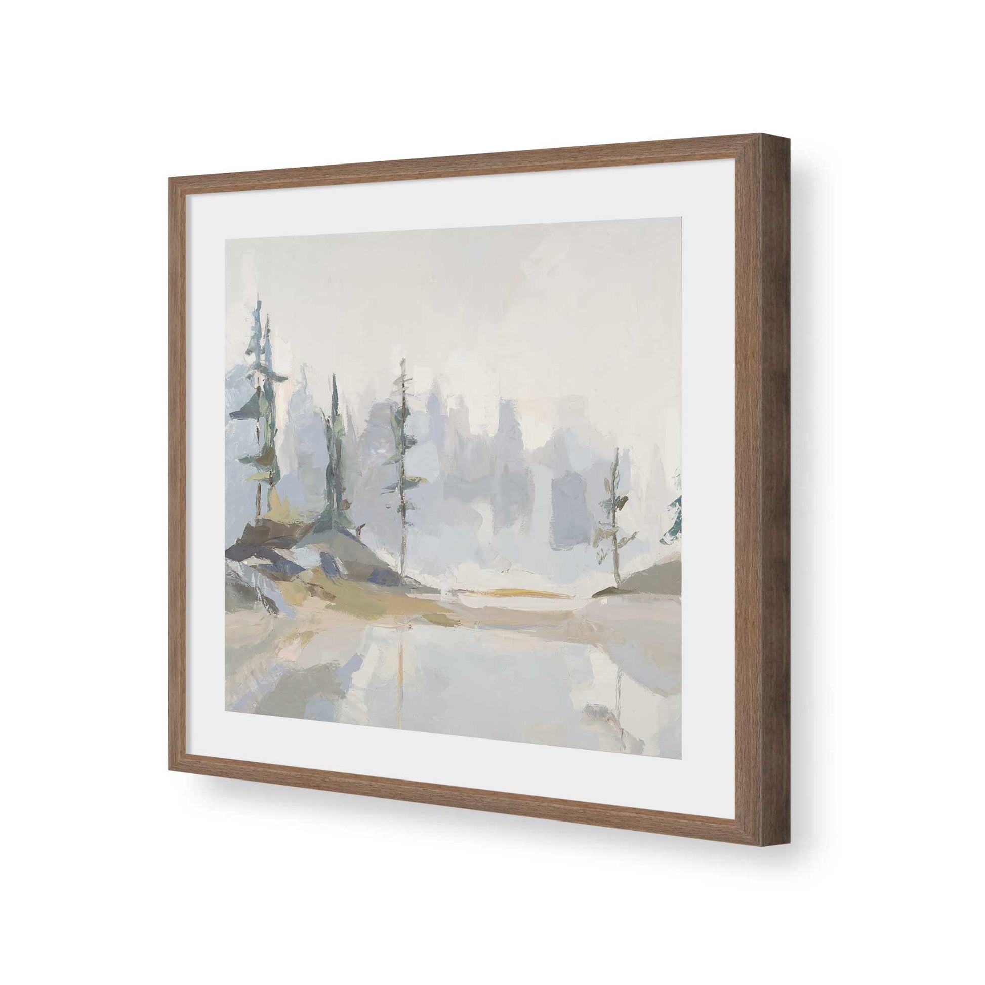 [Color:Walnut], Picture of art in a Walnut frame of the corner