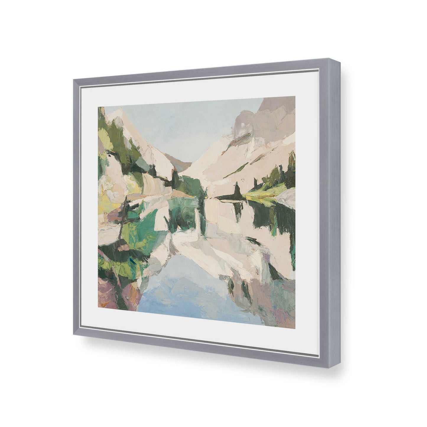 [Color:Polished Chrome], Picture of art in a Polished Chrome frame of the corner