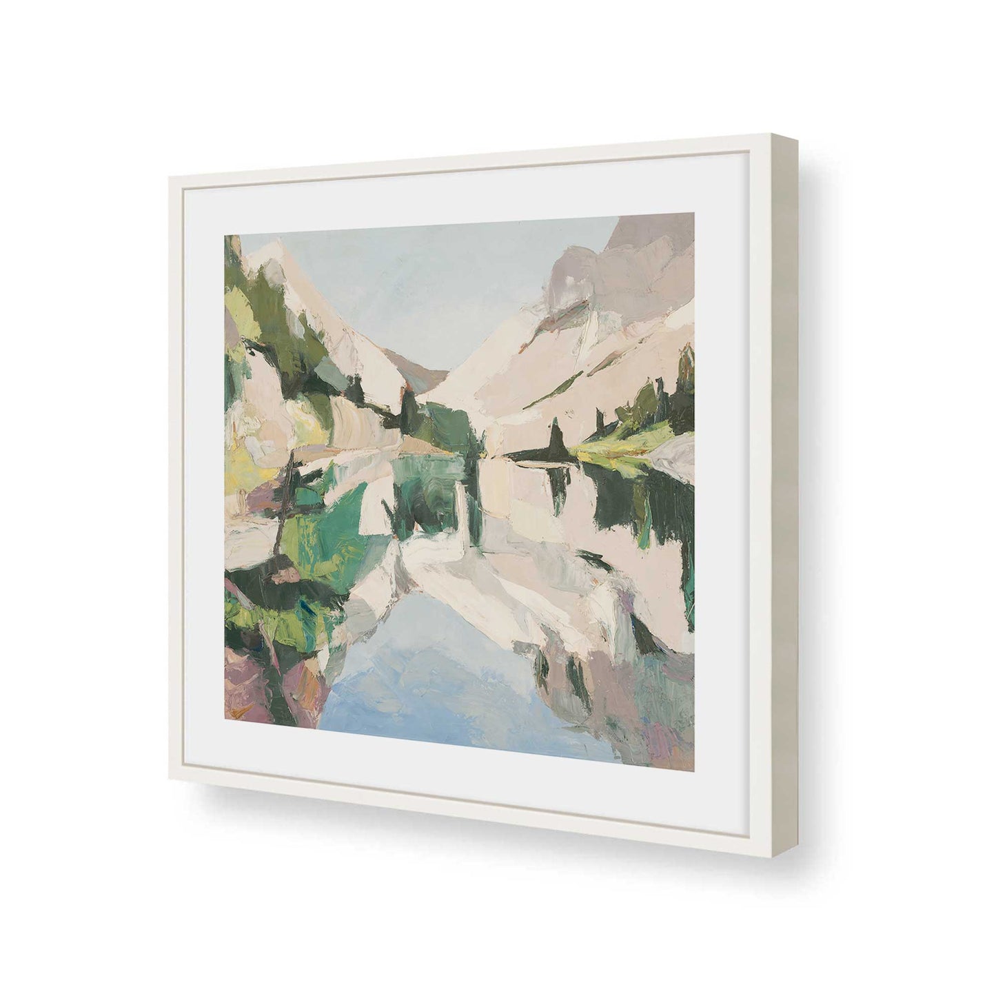 [Color:Opaque White], Picture of art in a Opaque White frame of the corner
