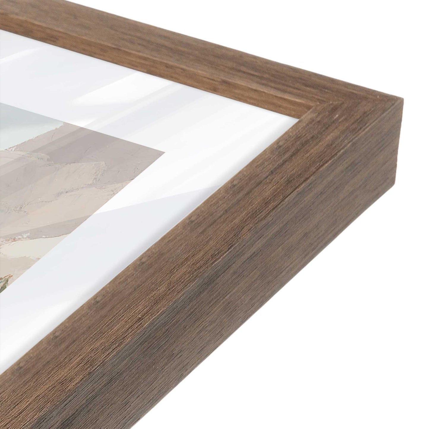 [Color:Walnut], Picture of art in a Walnut frame at an angle