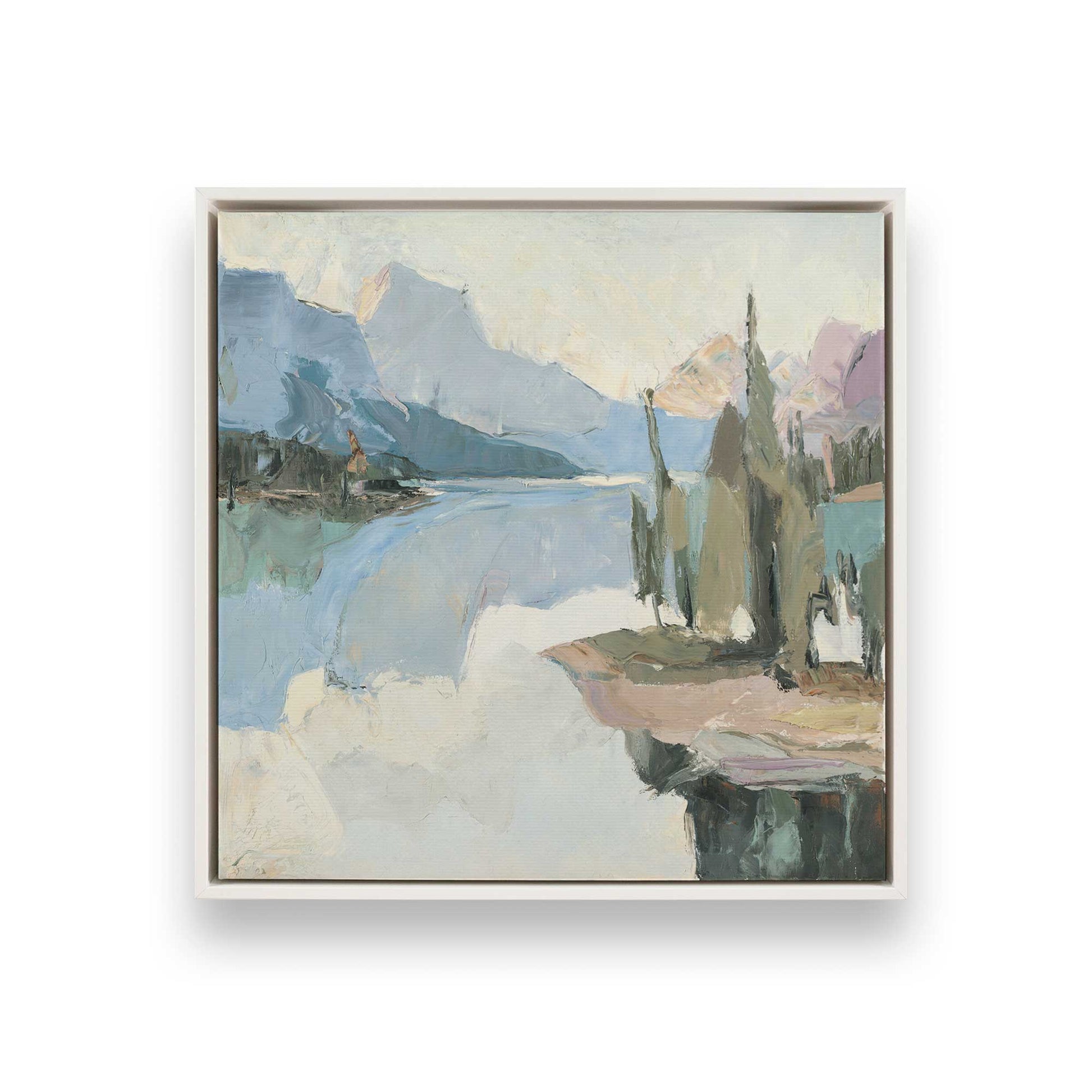 [Color:Opaque White], Picture of art in a White frame