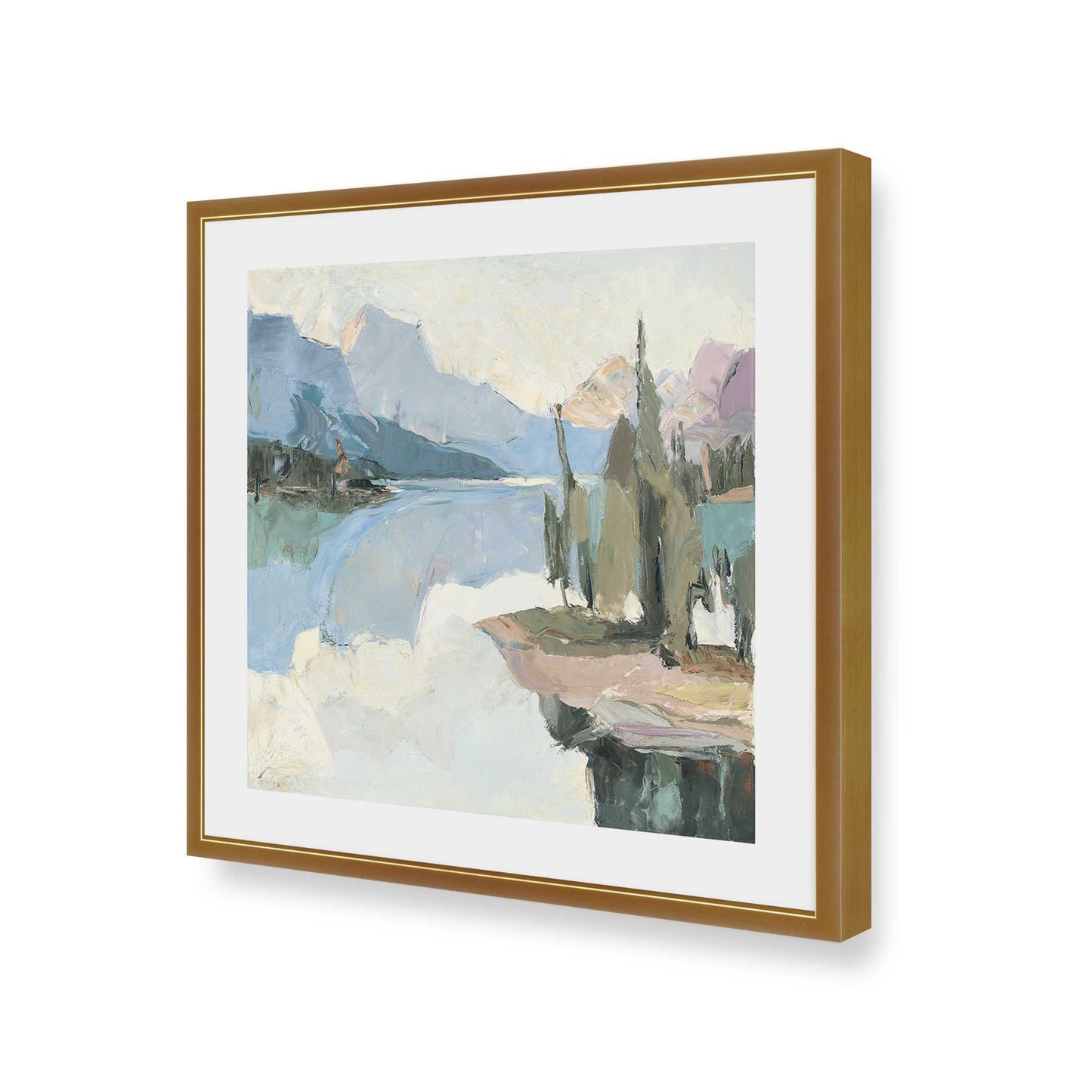 [Color:Polished Gold], Picture of art in a Polished Gold frame of the corner