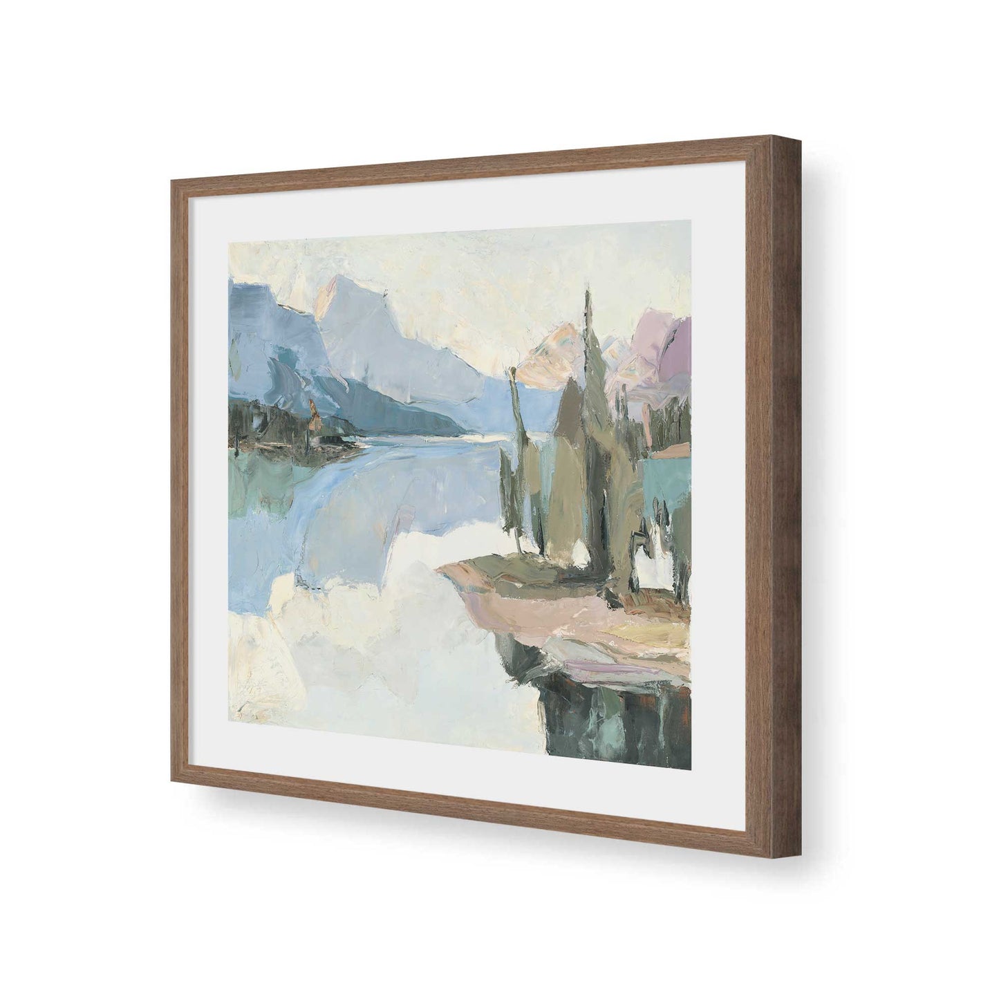 [Color:Walnut], Picture of art in a Walnut frame of the corner
