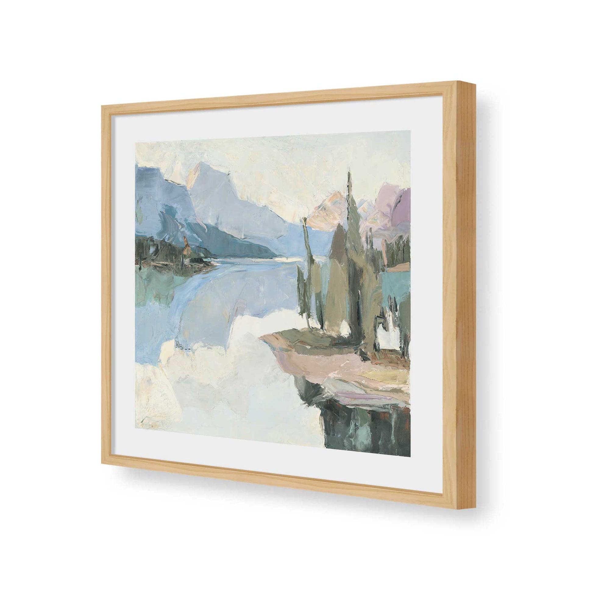 [Color:American Maple], Picture of art in a American Maple frame of the corner