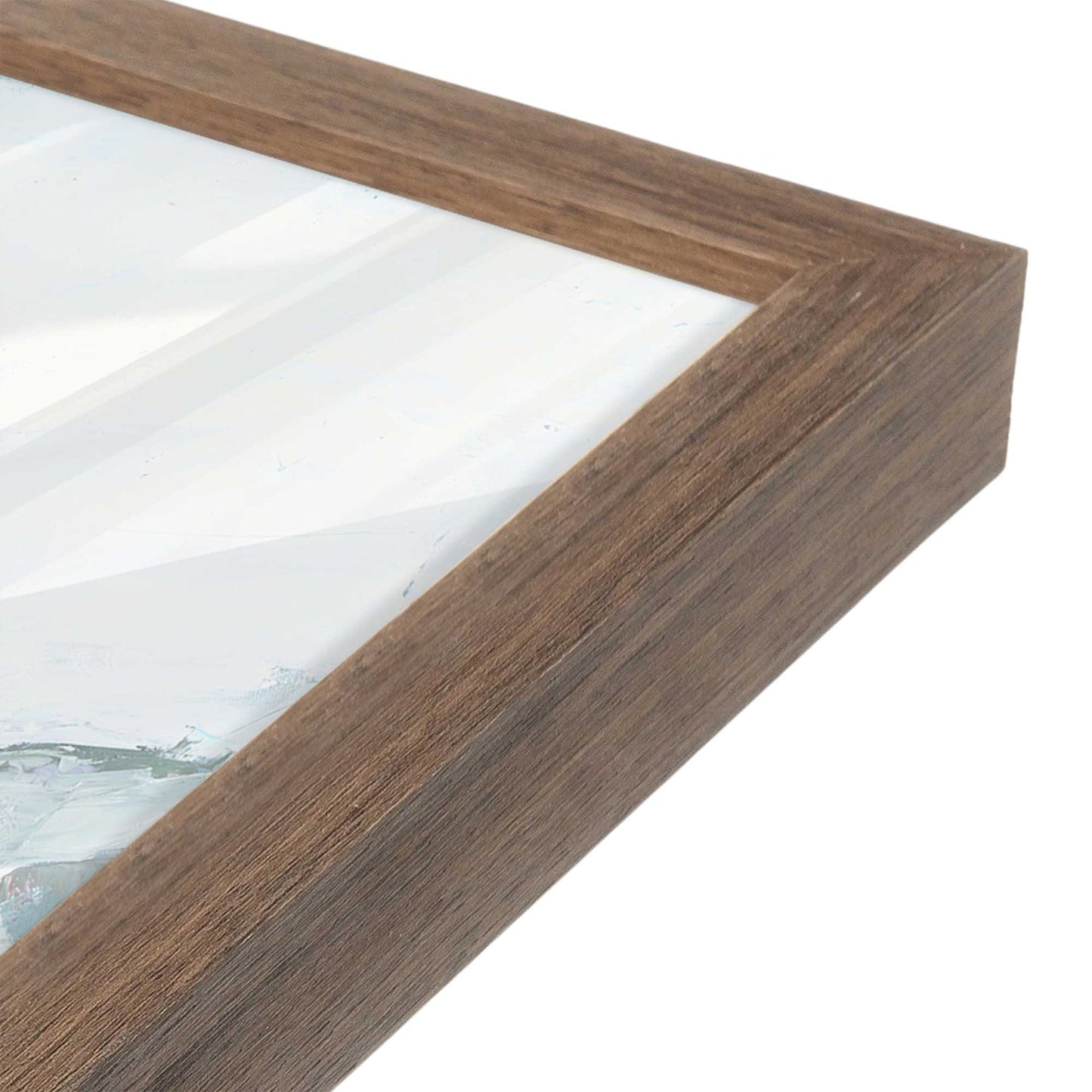 [Color:Walnut], Picture of art in a Walnut frame at an angle