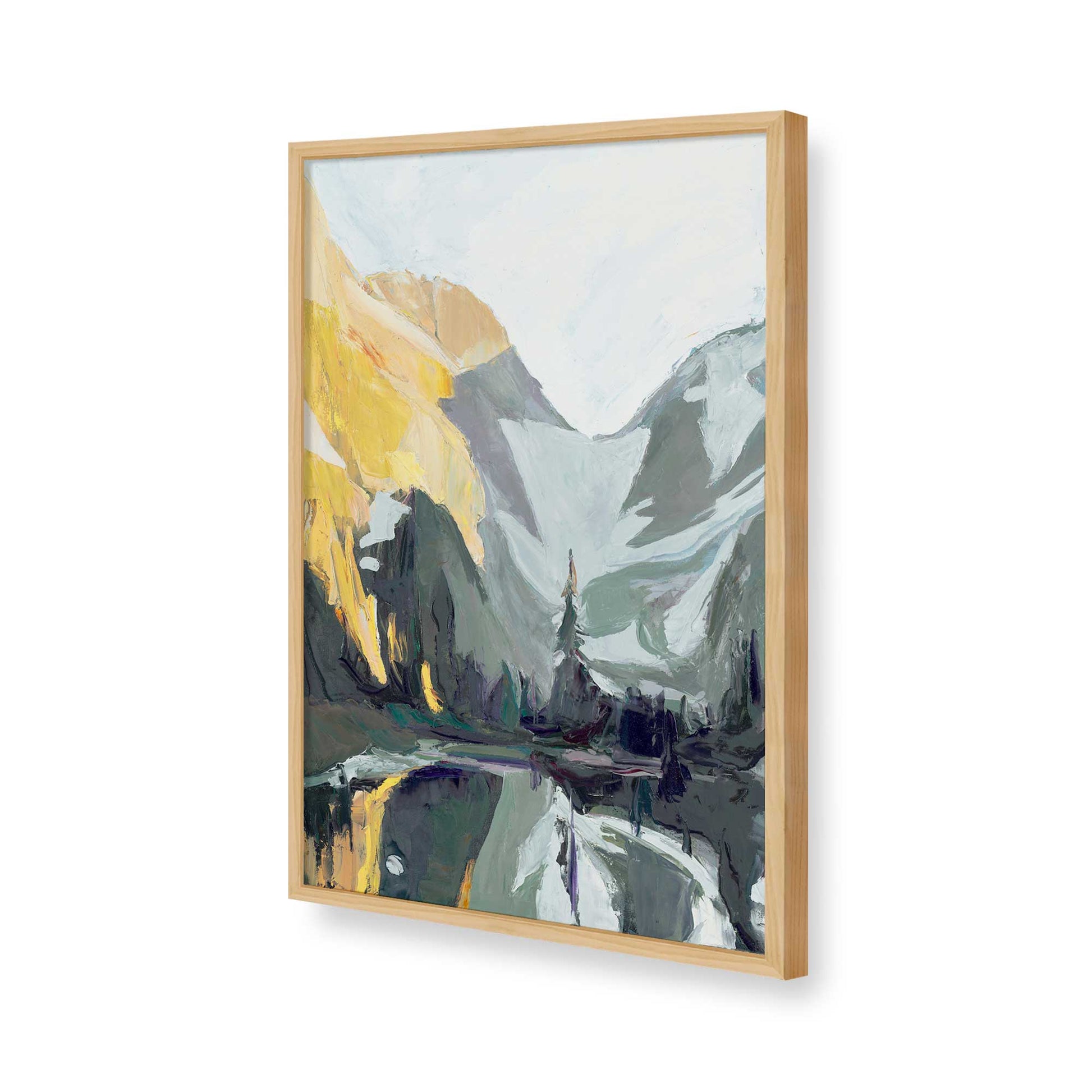 [Color:American Maple], Picture of art in a American Maple frame of the corner