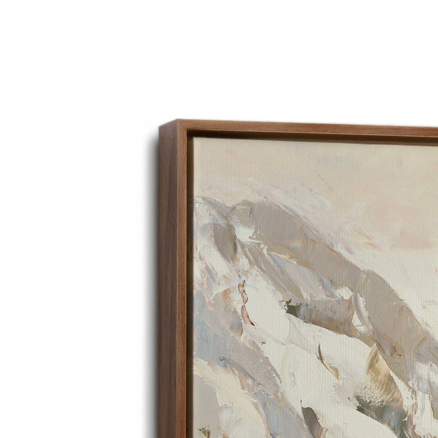 [Color:Walnut], Picture of art in a Walnut frame at an angle