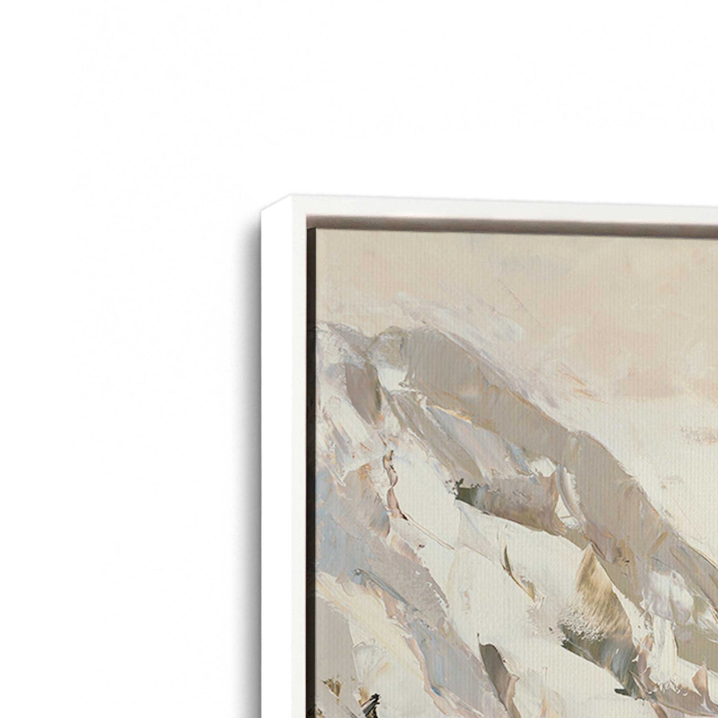 [Color:Opaque White], Picture of art in a White frame at an angle
