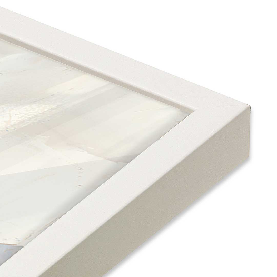 [Color:Opaque White], Picture of art in a Opaque White frame at an angle