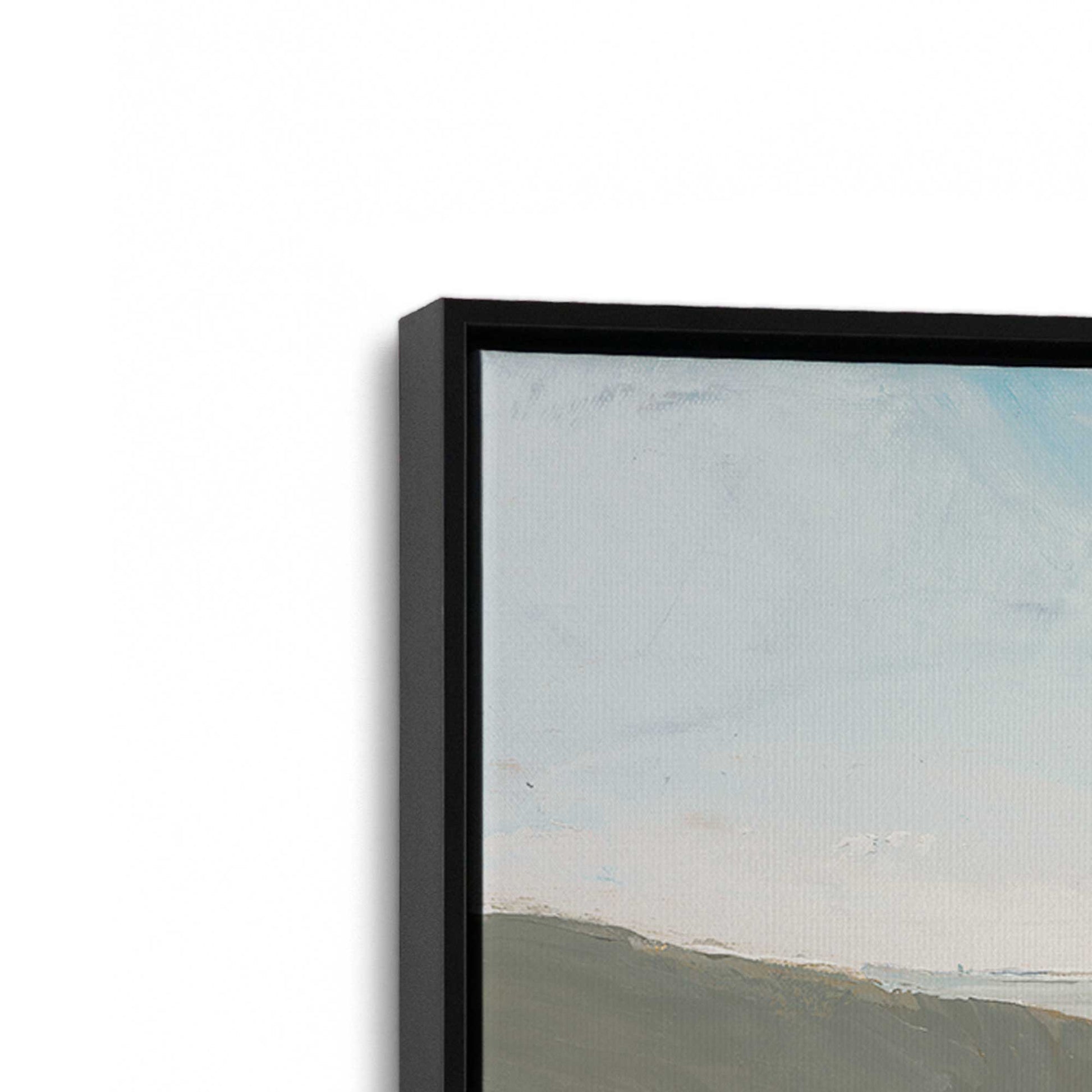 [Color:Satin Black], Picture of art in a Satin Black frame at an angle