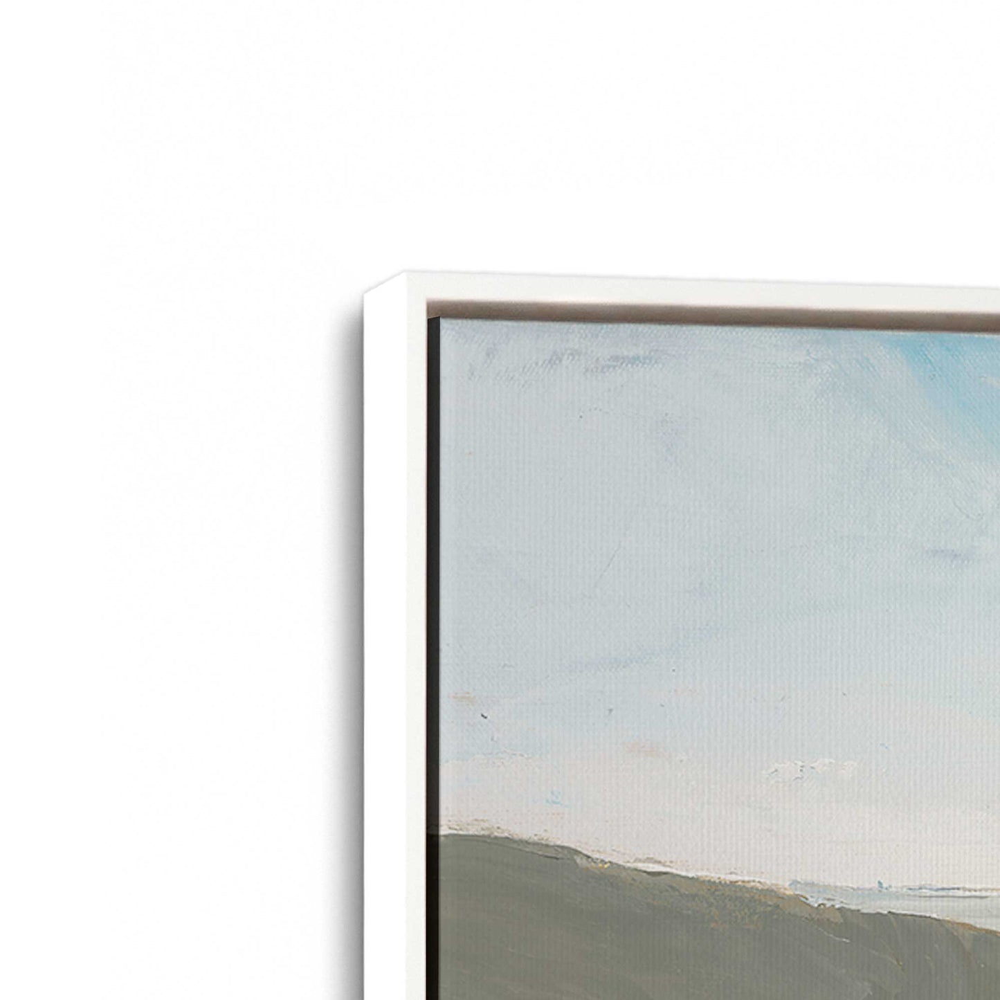 [Color:Opaque White], Picture of art in a White frame at an angle