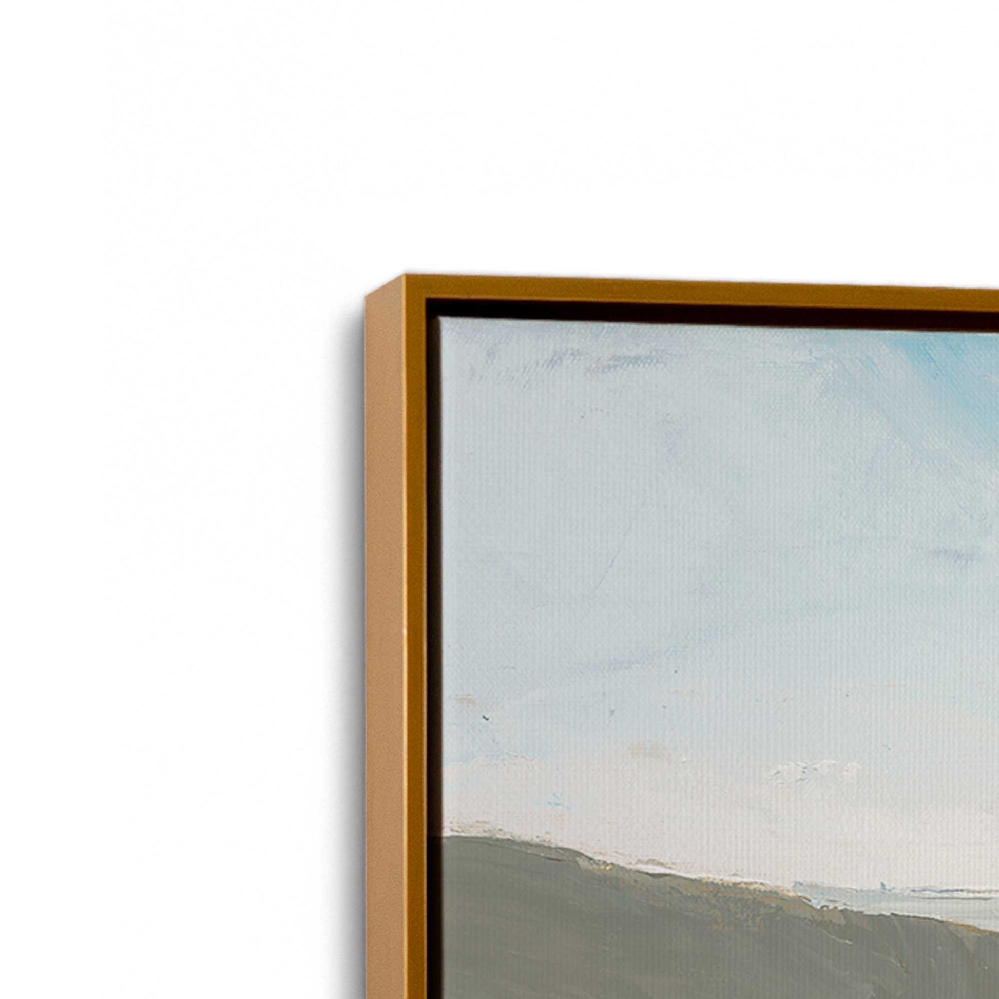 [Color:Polished Gold], Picture of art in a Polished Gold frame at an angle