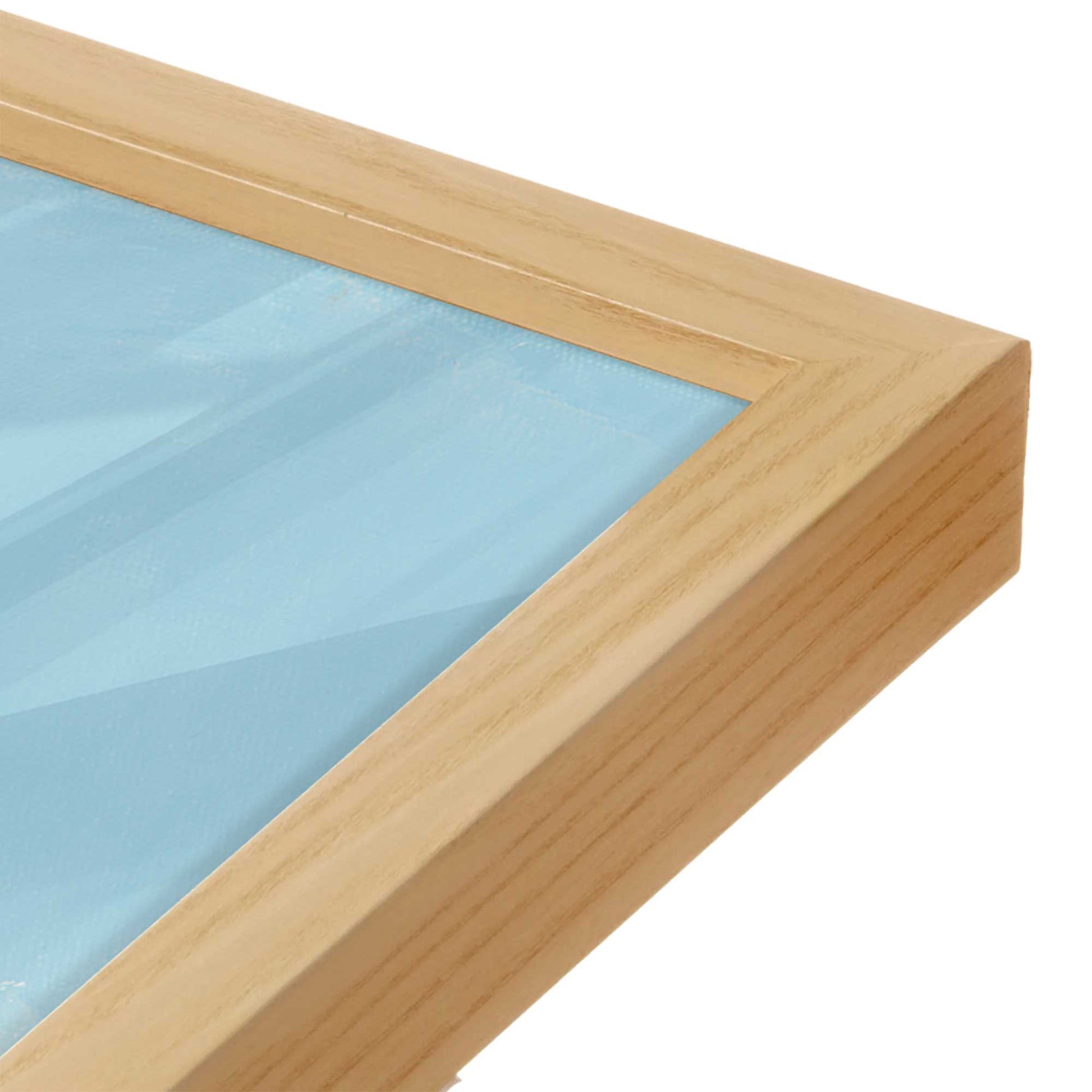 [Color:American Maple], Picture of art in a American Maple frame at an angle