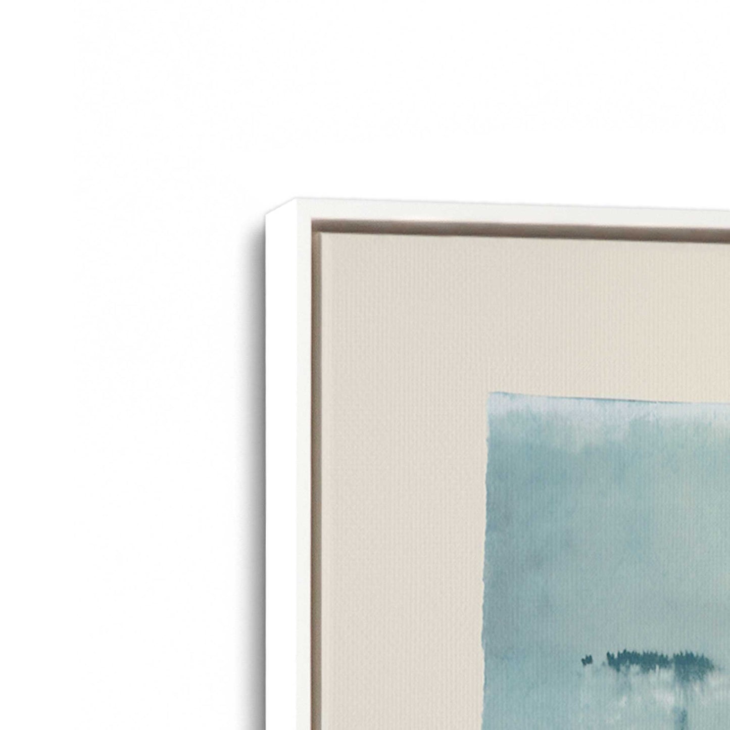 [Color:Opaque White], Picture of art in a White frame at an angle