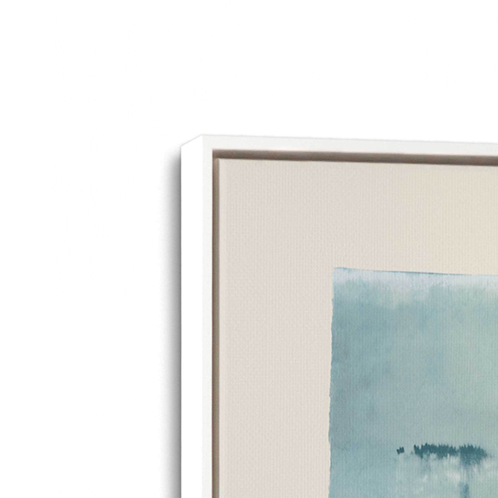 [Color:Opaque White], Picture of art in a White frame at an angle