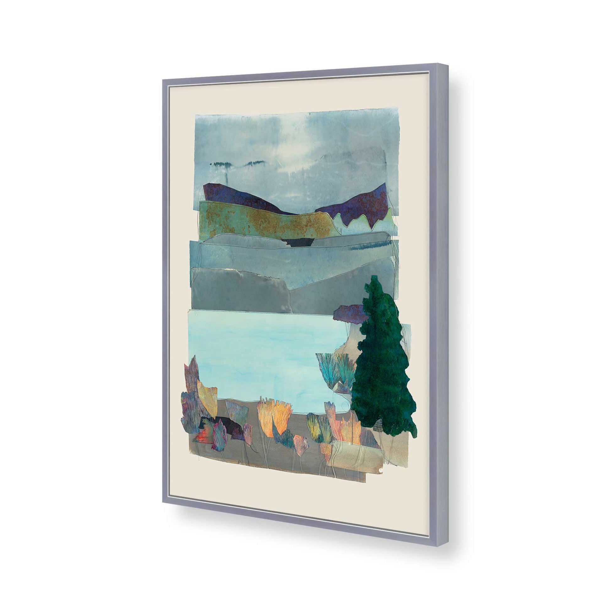 [Color:Polished Chrome], Picture of art in a Polished Chrome frame of the corner