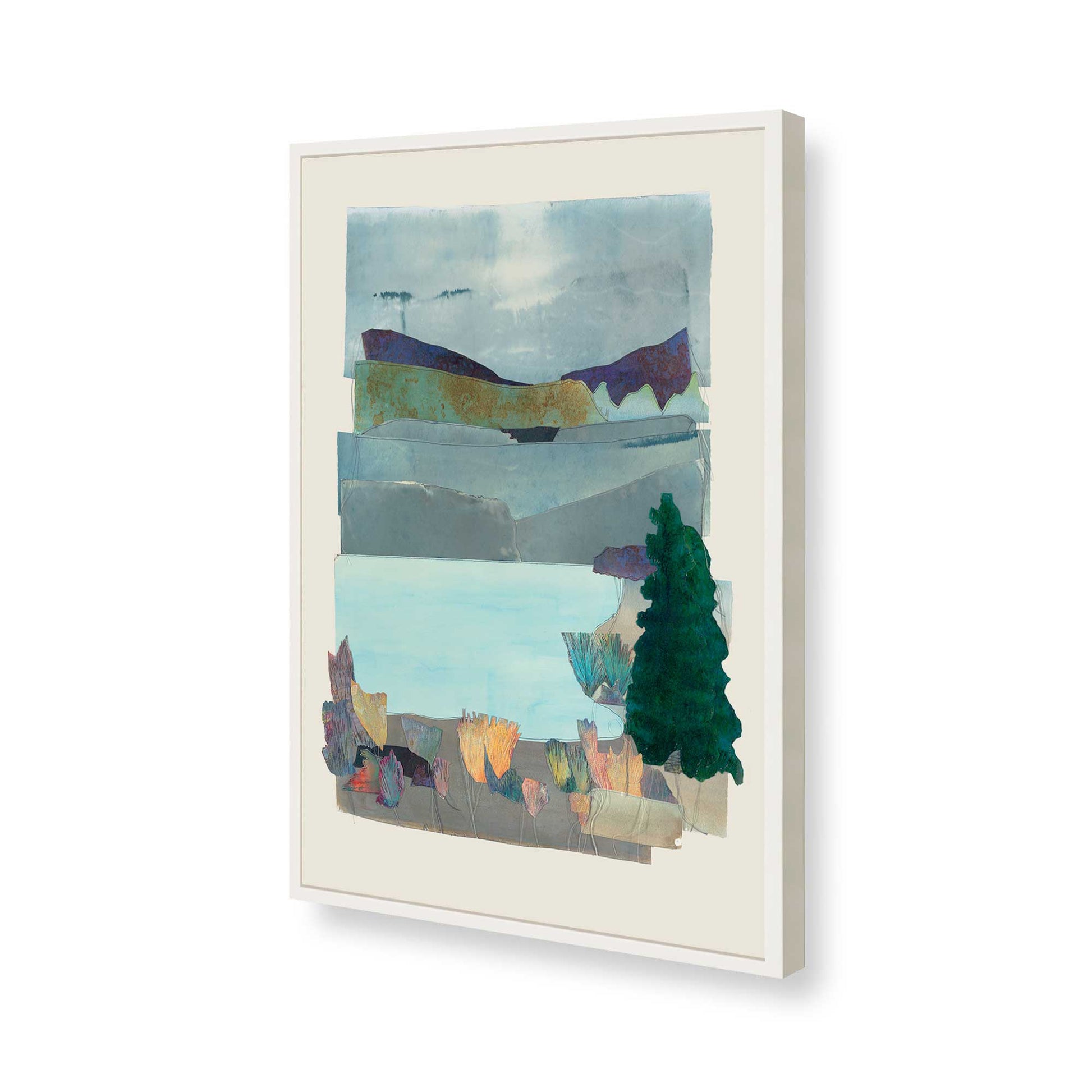 [Color:Opaque White], Picture of art in a Opaque White frame of the corner