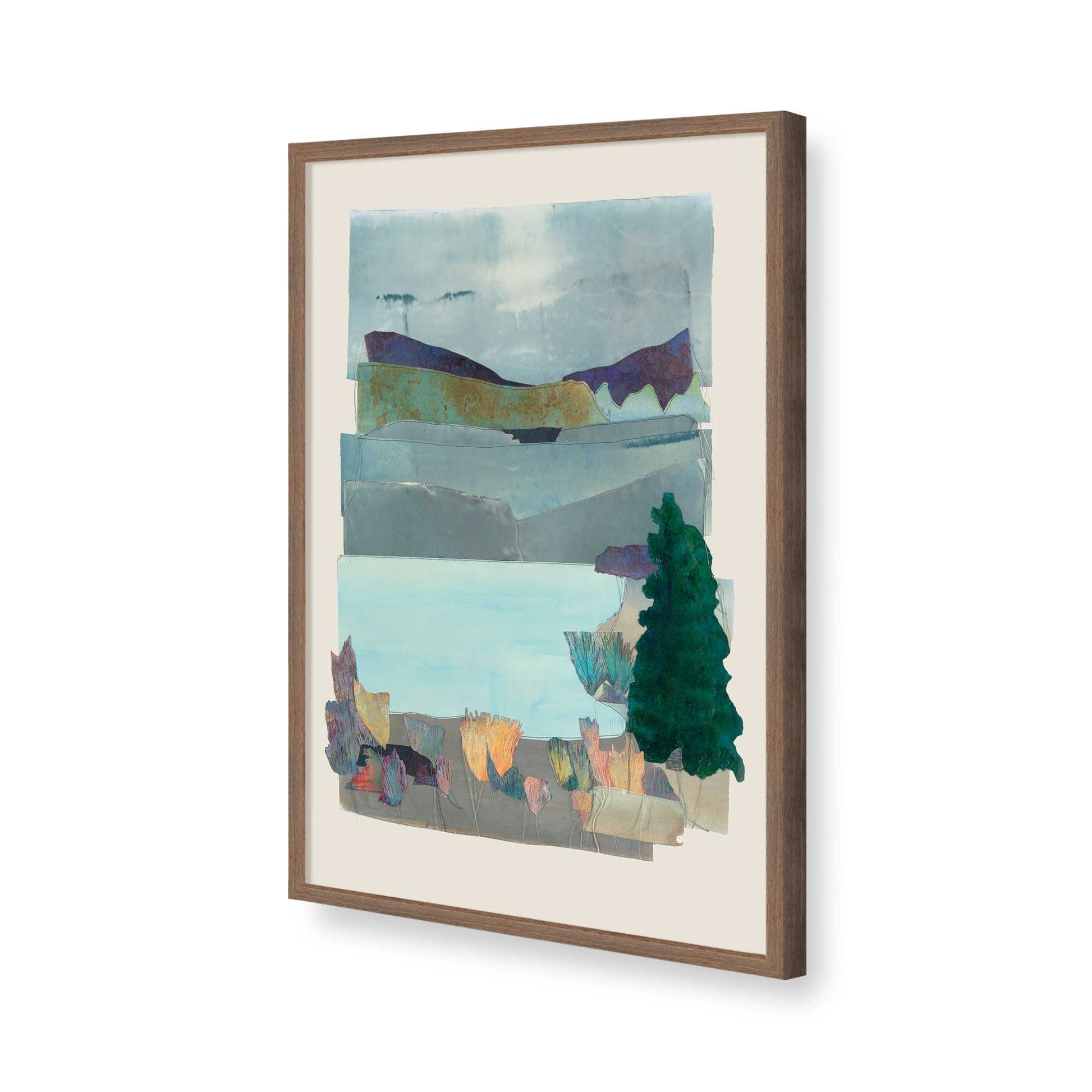 [Color:Walnut], Picture of art in a Walnut frame of the corner
