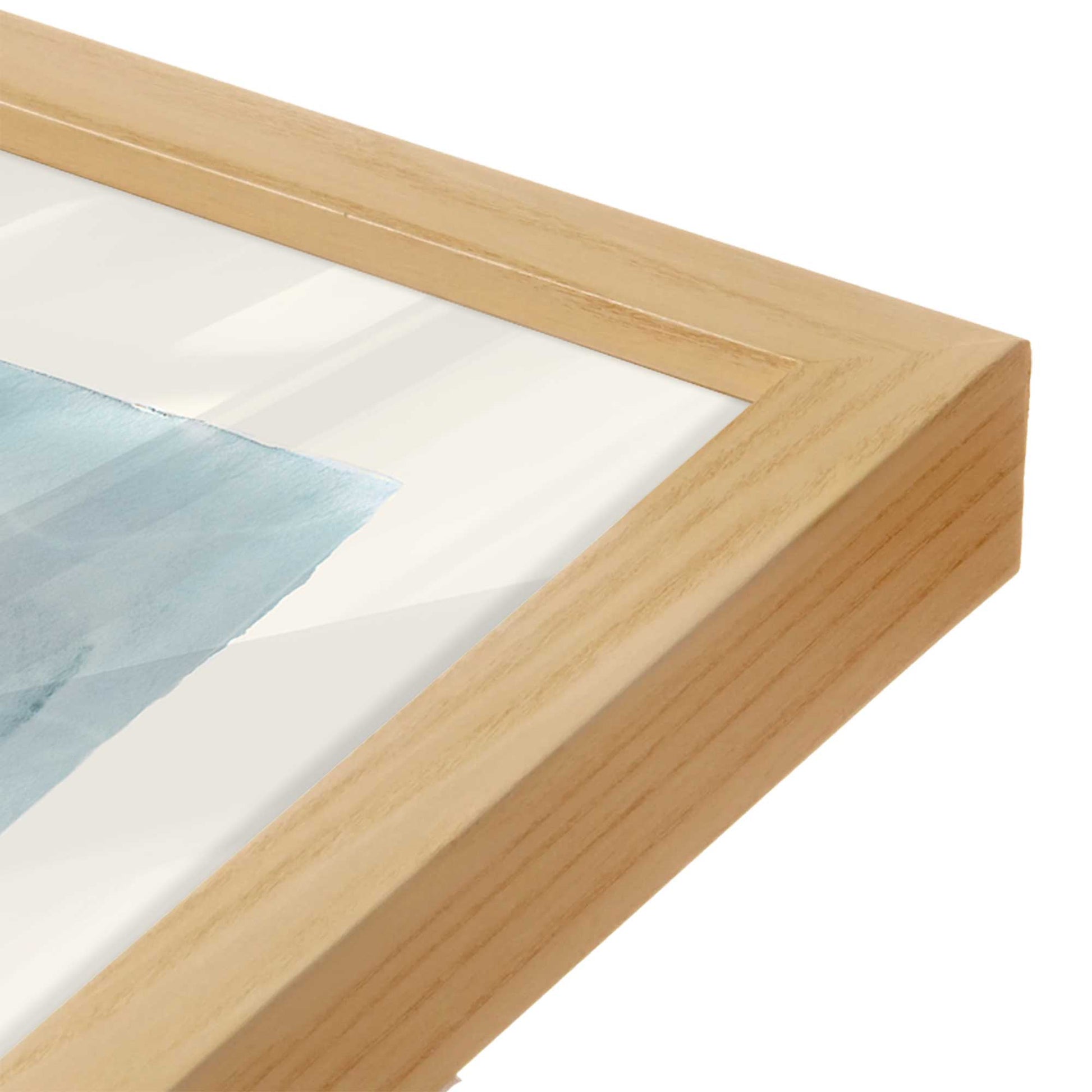 [Color:American Maple], Picture of art in a American Maple frame at an angle