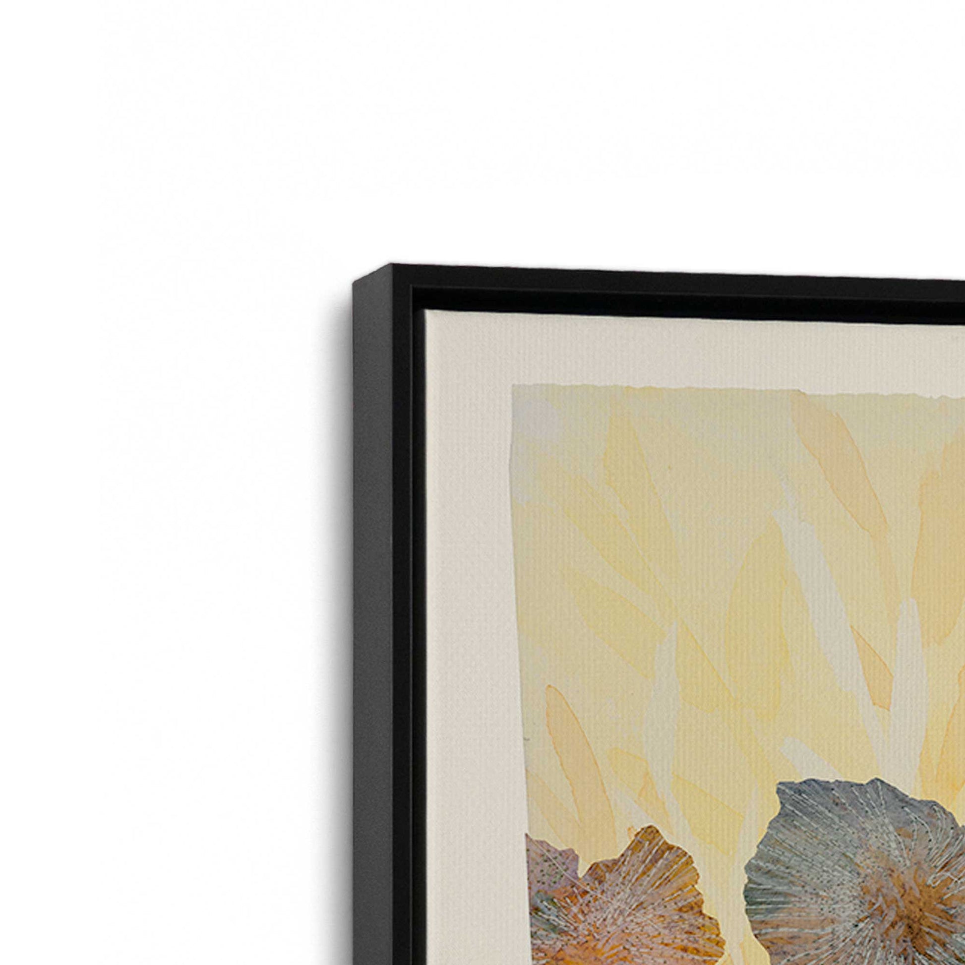 [Color:Satin Black], Picture of art in a Satin Black frame at an angle