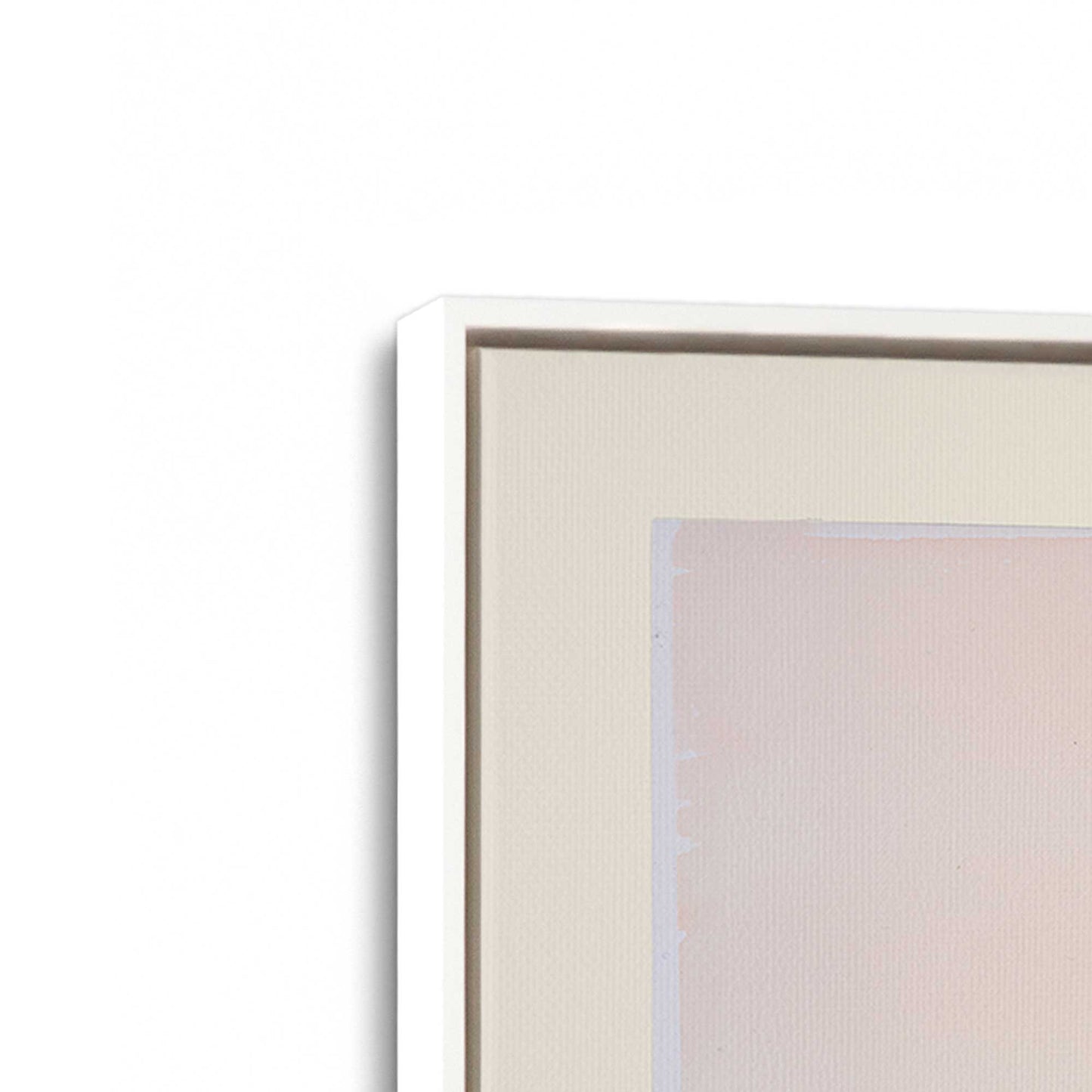 [Color:Opaque White], Picture of art in a White frame at an angle