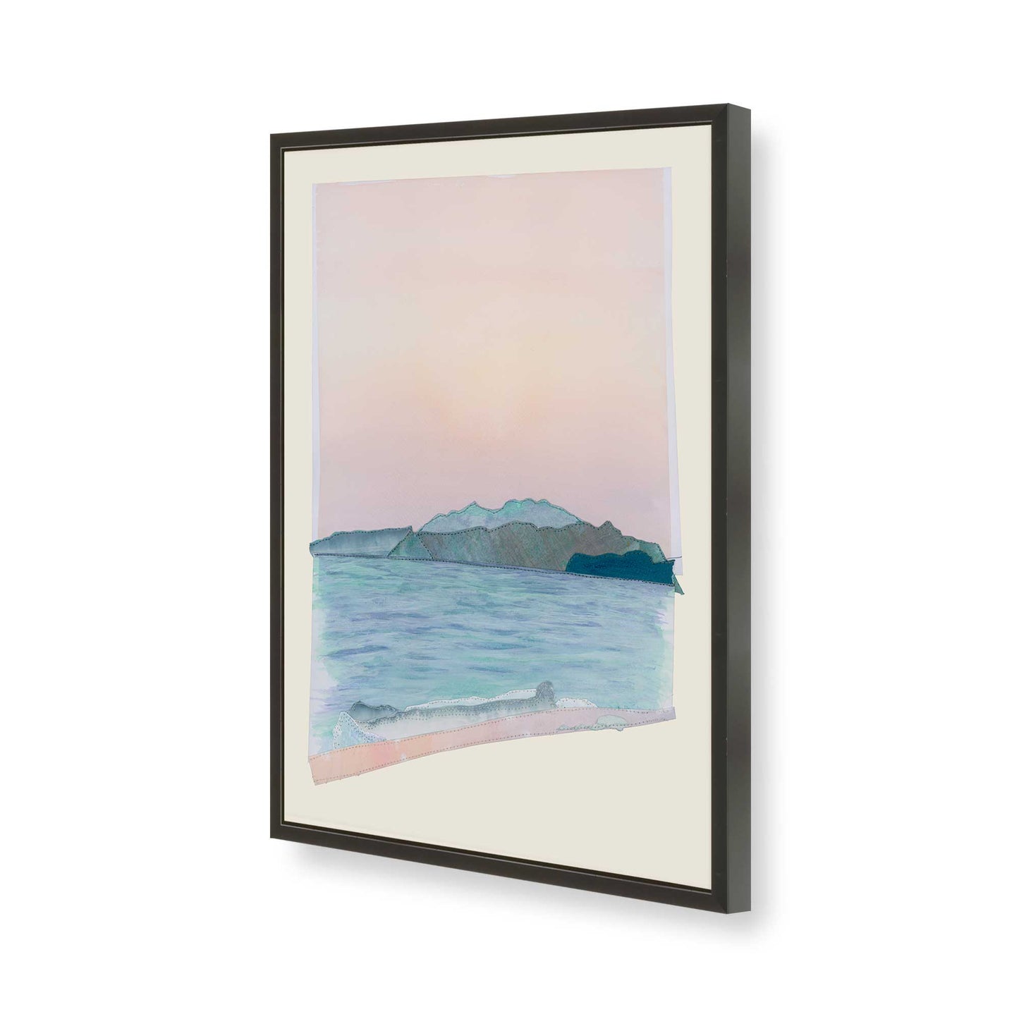 [Color:Satin Black], Picture of art in a Satin Black frame of the corner