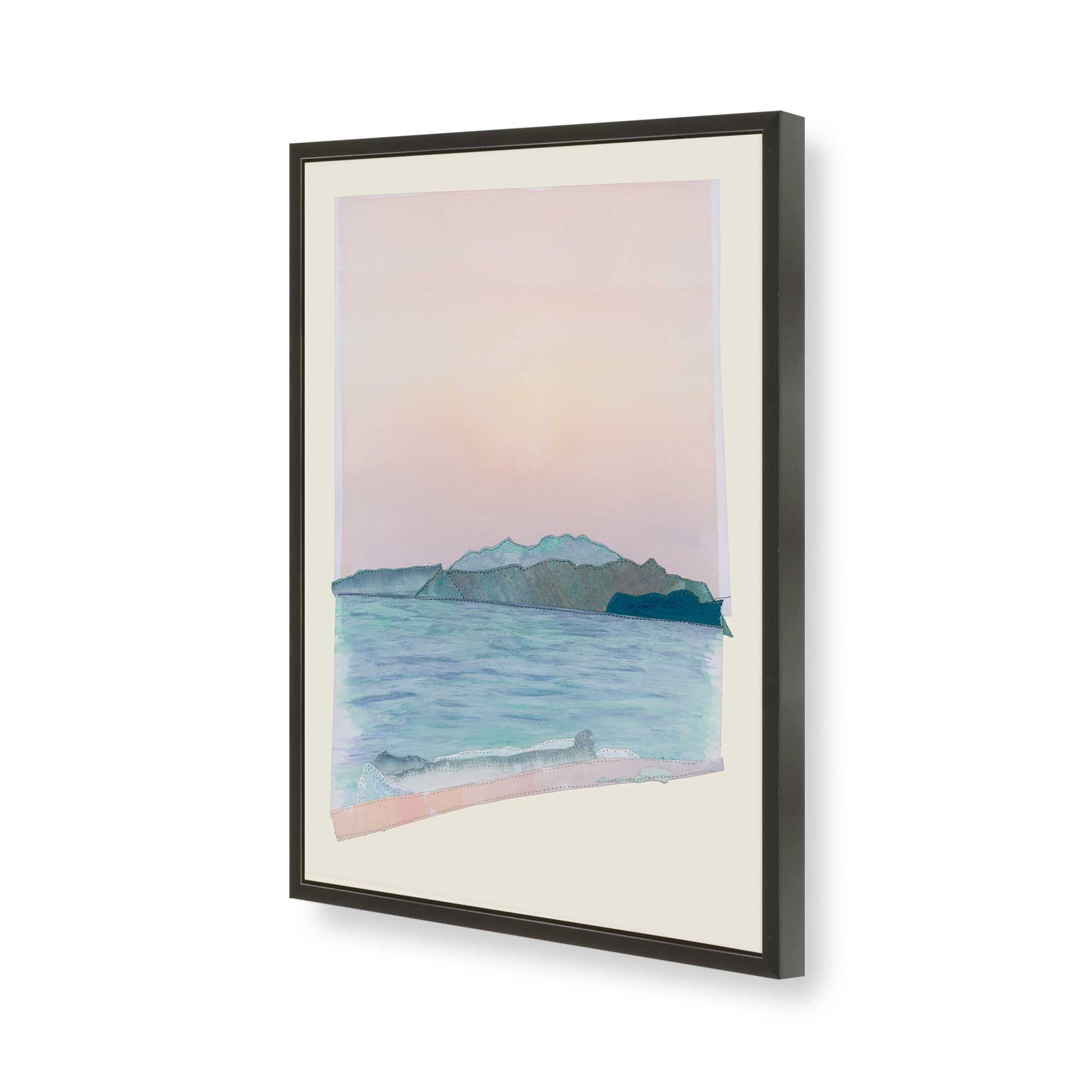 [Color:Satin Black], Picture of art in a Satin Black frame of the corner