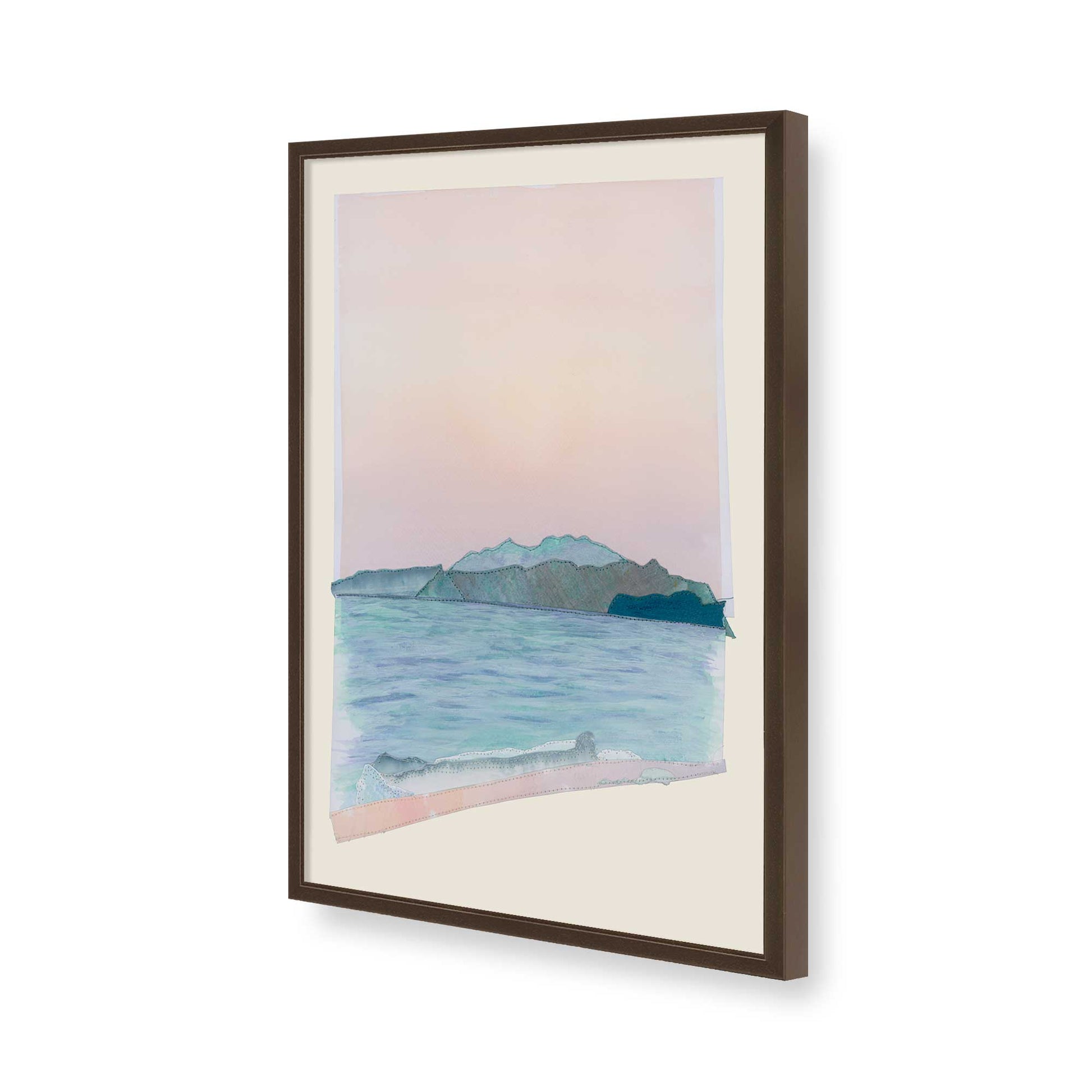 [Color:Brown], Picture of art in a Brown frame of the corner