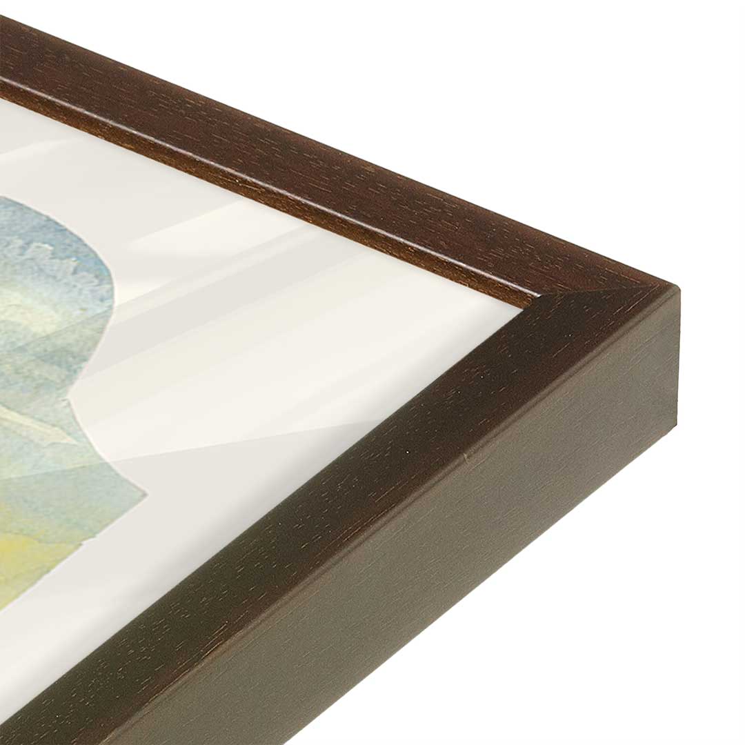 [Color:Espresso], Picture of art in a Espresso frame at an angle