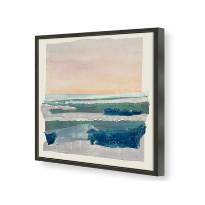 [Color:Satin Black], Picture of art in a Satin Black frame of the corner