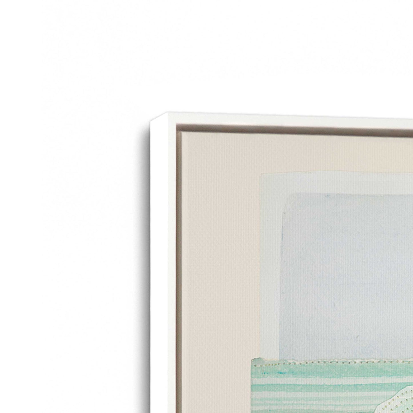 [Color:Opaque White], Picture of art in a White frame at an angle