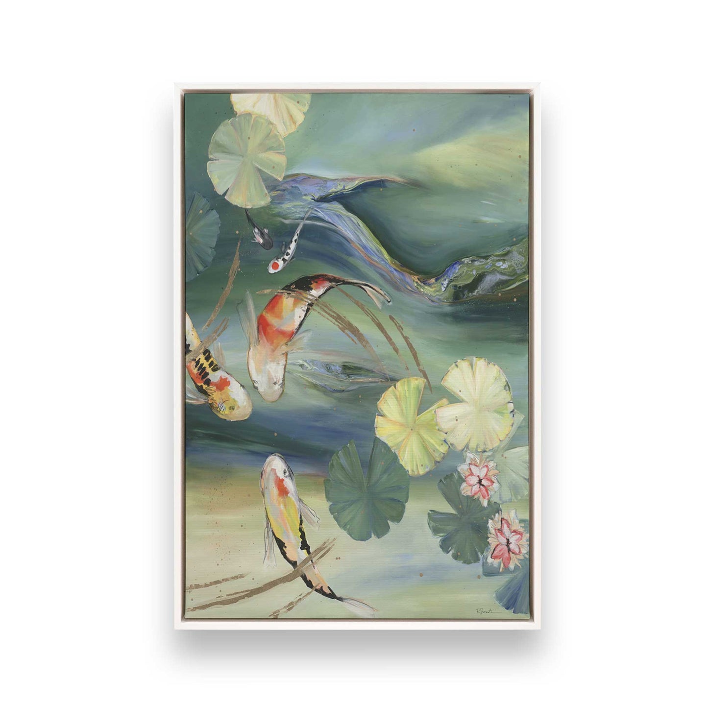 [Color:Opaque White], Picture of art in a White frame