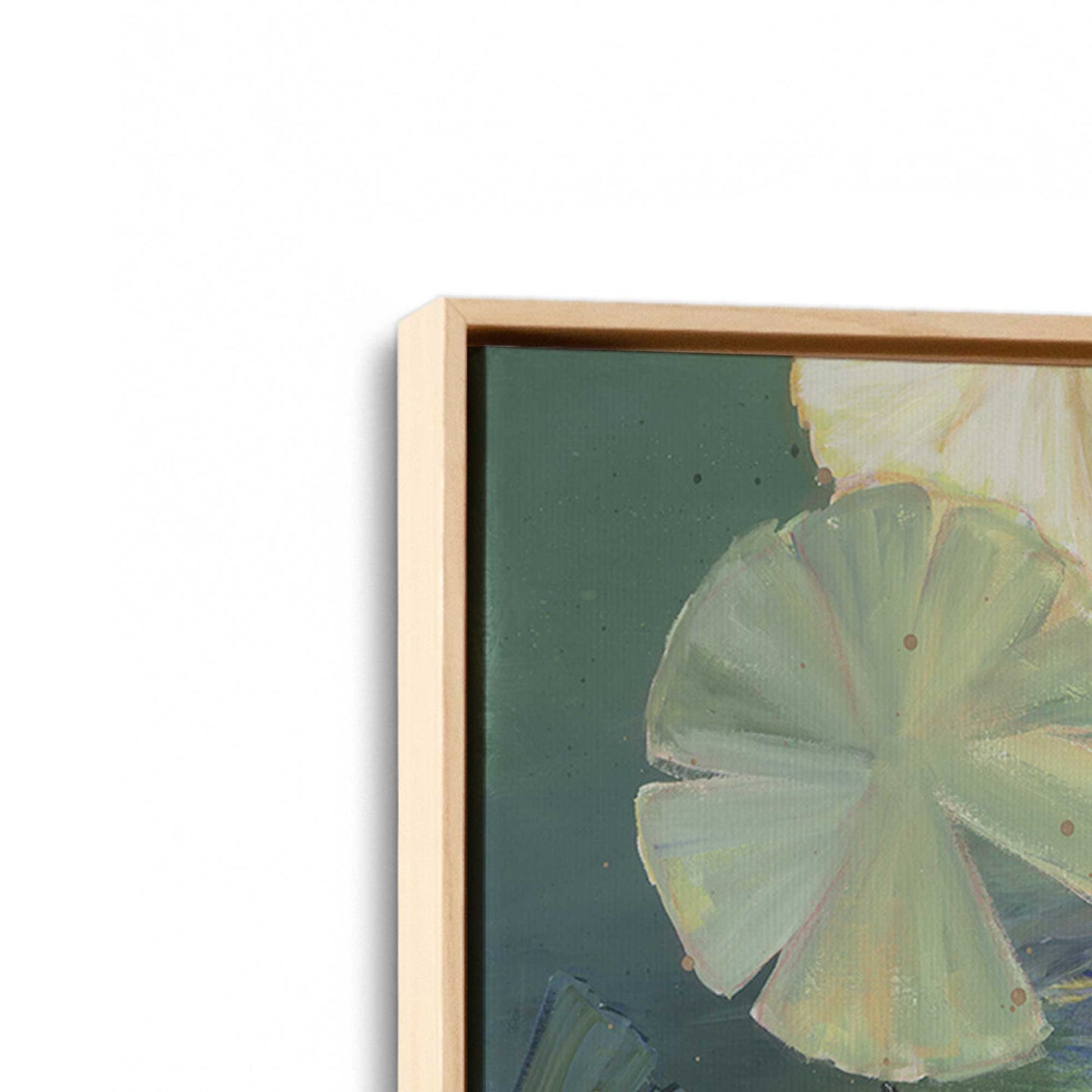 [Color:American Maple], Picture of art in a American Maple frame at an angle