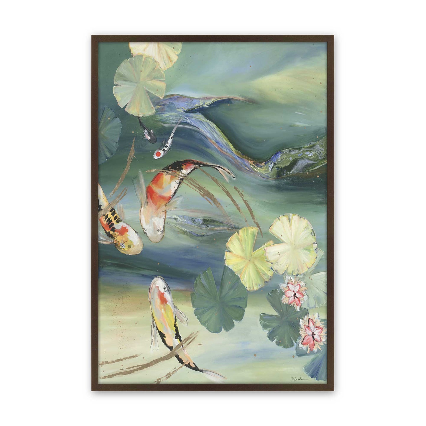 [Color:Brown], Picture of art in a Brown frame