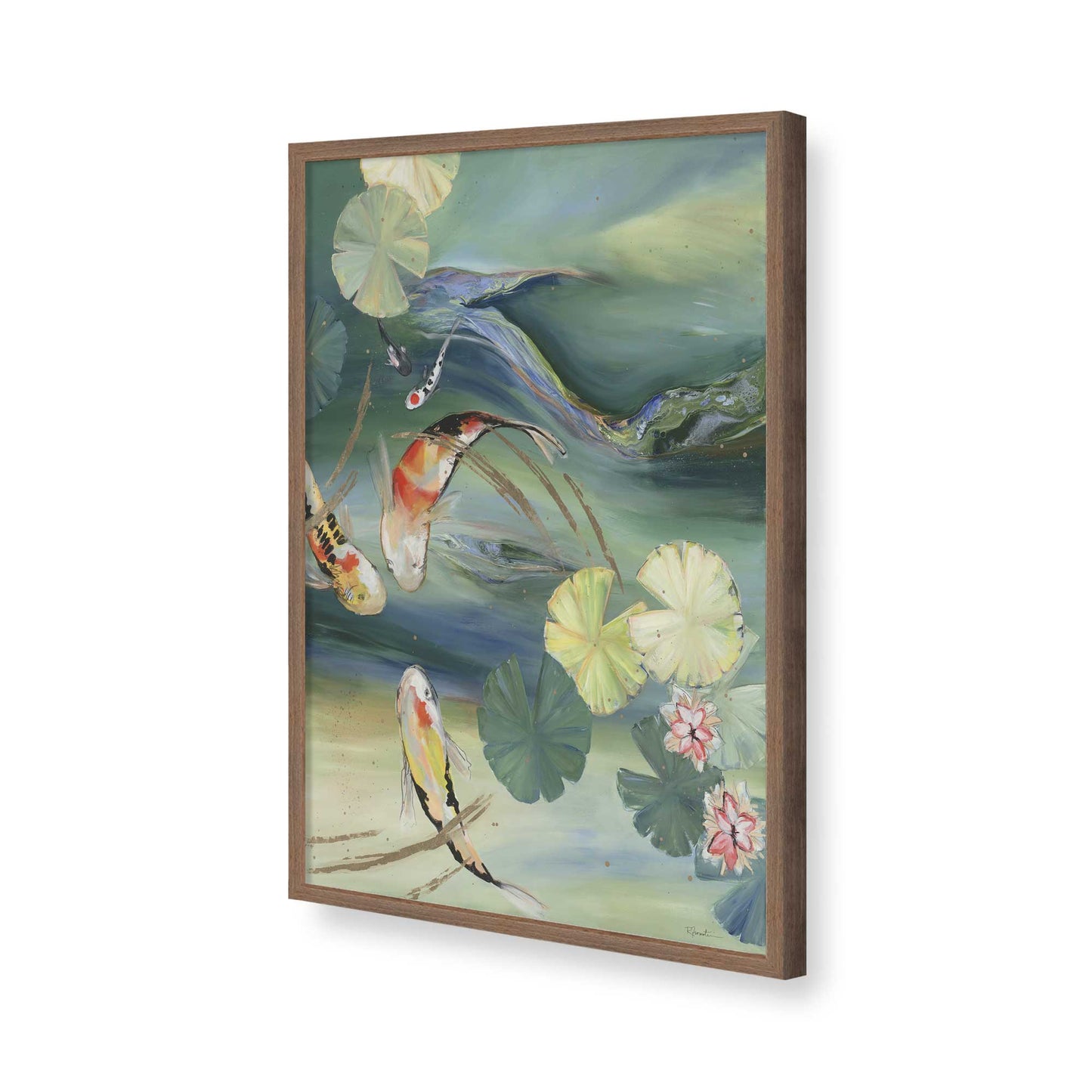 [Color:Walnut], Picture of art in a Walnut frame of the corner