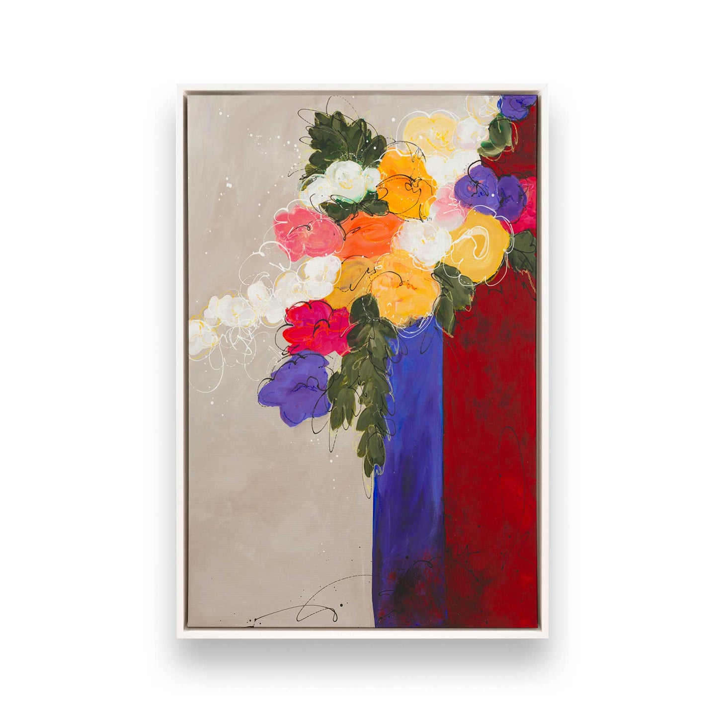 [Color:Opaque White], Picture of art in a White frame