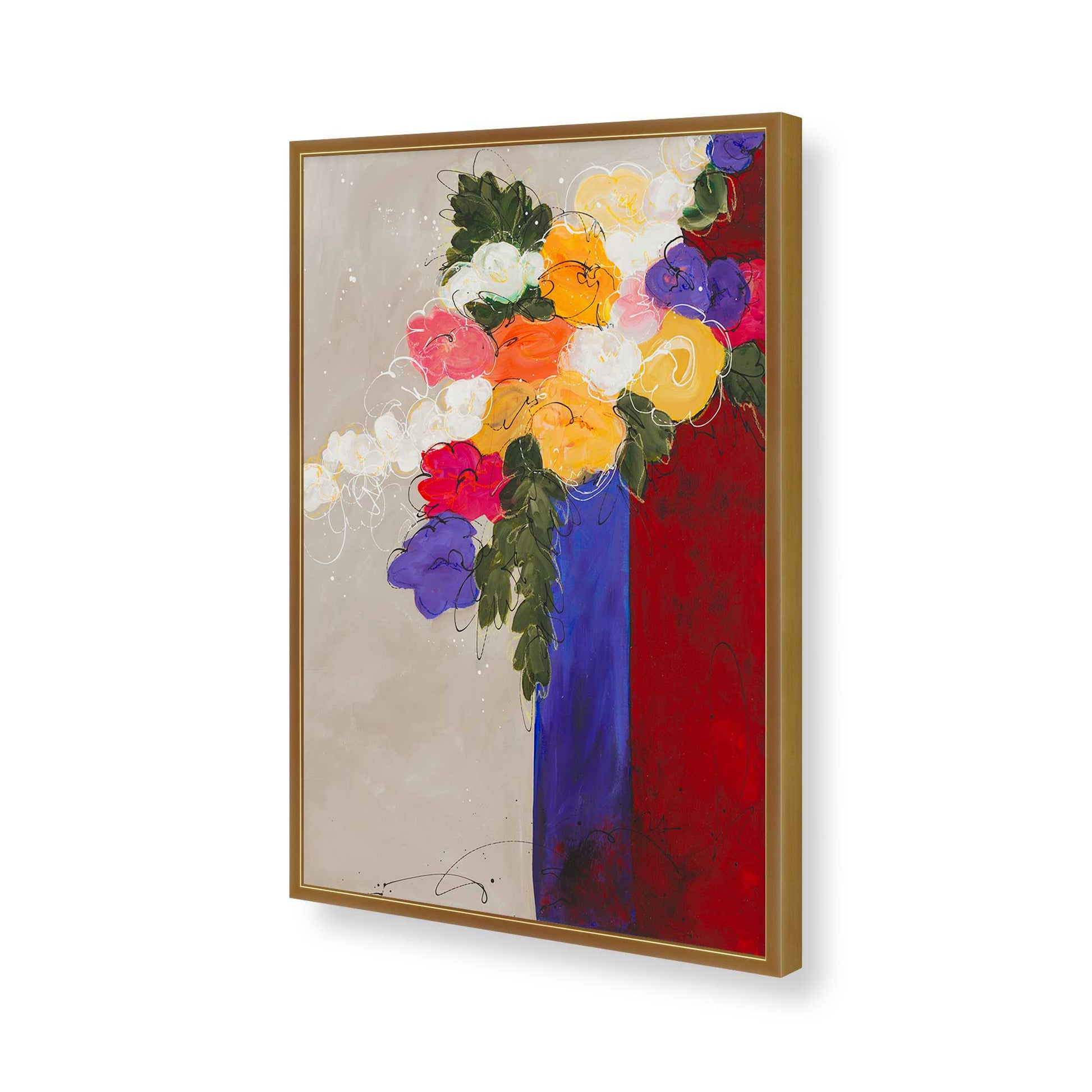[Color:Polished Gold], Picture of art in a Polished Gold frame of the corner