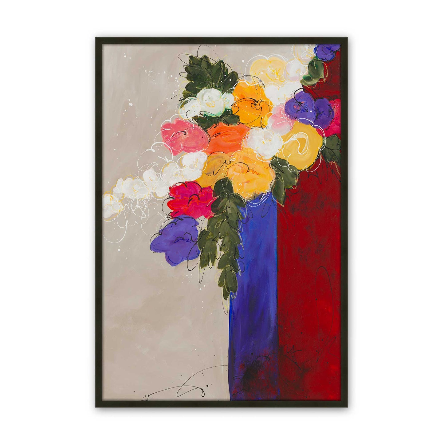 [Color:Satin Black], Picture of art in a Satin Black frame