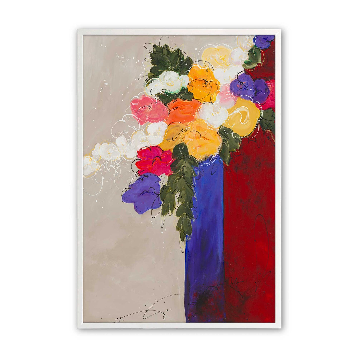 [Color:Opaque White], Picture of art in a Opaque White frame